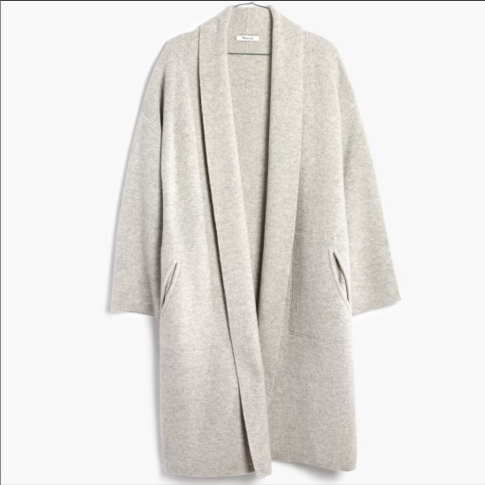 Adorable shawl collar sweater coat